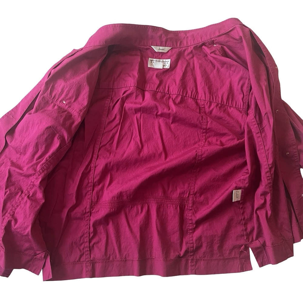 VTG Talbots Collection Womens Size 8 Fuschia Dark Pink Jacket Blazer Lightweight - Picture 6 of 9